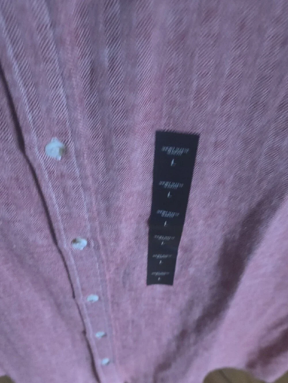 Banana Republic Large Short-Sleeve Linen Button-Up Shirt - Dusty Rose, Salmon